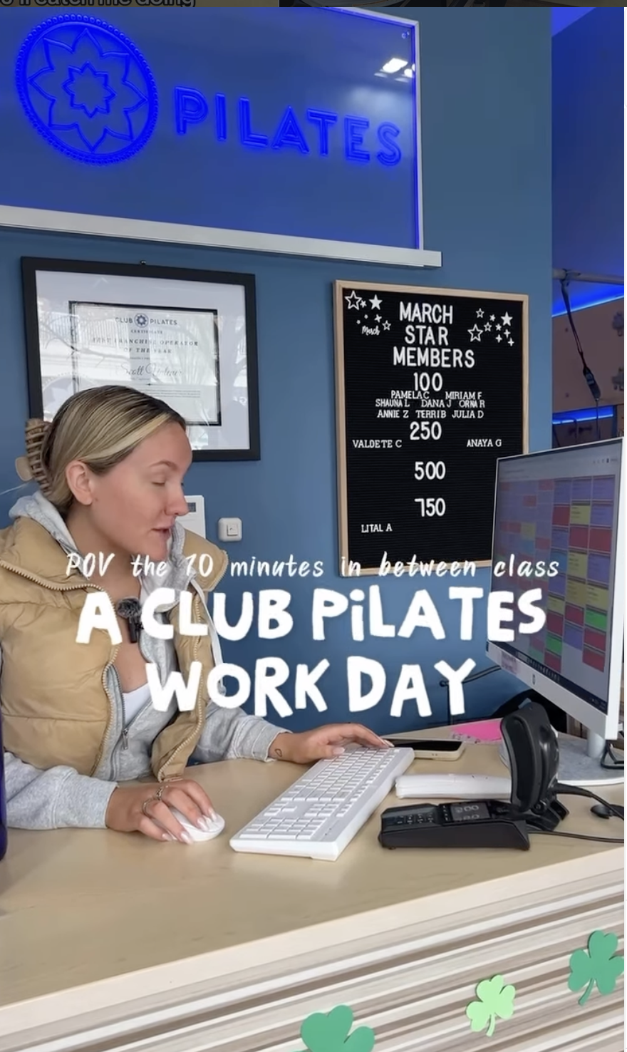 Club Pilates Work Day Reel